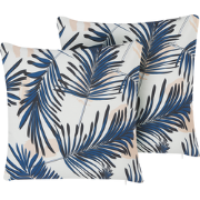 ELATI  - Tuinkussen set van 2 - Marineblauw - Polyester