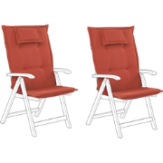 TOSCANA - Tuinkussen set van 2 - Donkerrood - Polyester