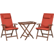AMANTEA PREMIUM - Bistroset - Rood - Acaciahout