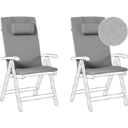 JAVA/AMAN PREMIUM - Tuinkussen set van 2 - Grijsmelange - Polyester