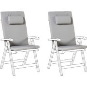 TOSC/JAVA/AMAN PREMIUM - Tuinkussen set van 2 - Lichtgrijs - Polyester