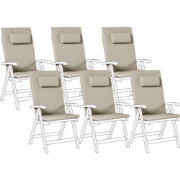 TOSC/JAVA/AMAN PREMIUM - Tuinkussen set van 6 - Taupe - Polyester