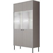 Meubella - Vitrinekast Ilux - Grijs - 105 cm