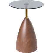 WALLIS - Bijzettafel - Bruin/Zwart - Metaal