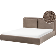 BAJONNA - Tweepersoonsbed - Bruin - 180 x 200 cm - Bouclé