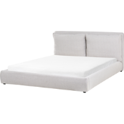 BAJONNA - Tweepersoonsbed - Lichtgrijs - 180 x 200 cm - Stof