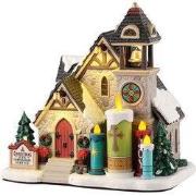 Kerstdorpminiatuur Candlelight Church 17x26x27 cm