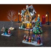 Kerstdorpminiatuur Tannenbaum Christmas Shoppe Set 13x47x29 cm