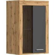 Jam hang/staande vitrinekast grijs melamine Wotan Eiken NB - 35x60x86c...