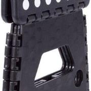 Opvouwbare kruk - Keukentrap - Zwart wit - Tot 80 kg