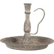 Clayre & Eef Kandelaar Ø 23x19 cm Grijs Metaal