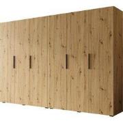 Meubella - Kledingkast Marquesa - Eiken - 300 cm