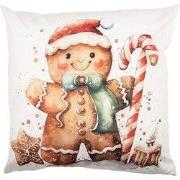 Clayre & Eef Kussenhoes 45x45 cm Wit Polyester