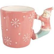 Clayre & Eef Mok Kerstman 400 ml Roze Keramiek