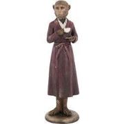 Clayre & Eef Decoratie Beeld Aap 28 cm Bruin Kunststof