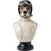 Clayre & Eef Beeld Hond 24x26x51 cm Wit Kunststof