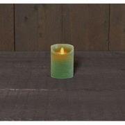 KAARS JADE GROEN WAX RUSTIEK BEWEGENDE VLAM 7,5X10CM3XAAA/TIMER