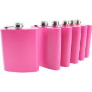 HIXA Heupfles - Roze - 6 Stuks - Flacon - Veldfles - RVS - Drinkfles -...