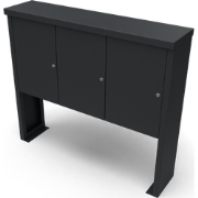 Multibox brievenbus 3 breed en 1 hoog zwart