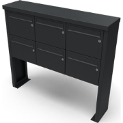 Multibox brievenbus 3 breed 2 hoog zwart