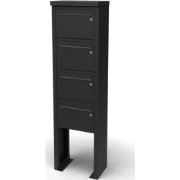 Multibox brievenbus 1 breed 4 hoog zwart