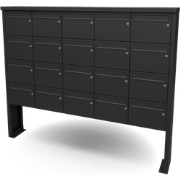 Multibox brievenbus 5 breed 4 hoog zwart