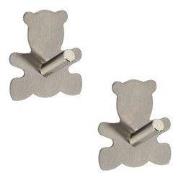 Towel hanger - Handdoek haak - RVS - Beer - Set van 2