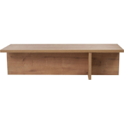 Salontafel met rechthoekig blad en asymmetrische poot L120 cm - HARBOR