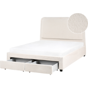 SARDENT - Tweepersoonsbed - Off-white - 140 x 200 cm - Bouclé