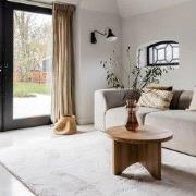 Zacht Hoogpolig Vloerkleed Lux Creme Wit; Creme - Polyester