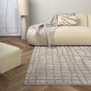 Scandinavisch vloerkleed Malin zand Beige - Polyester