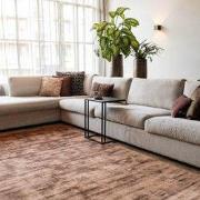 Vloerkleed Felva Viscose Silk Roest Roest; Oranje