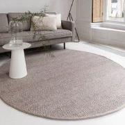 Rond Wollen Vloerkleed Grijs/Beige Vik Grijs; Beige - Rond 240 Ø - (XX...
