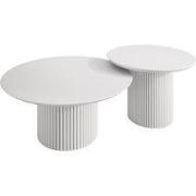 Meubella - Salontafel Mixx - Wit - Set van 2