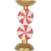 Clayre & Eef Kerstdecoratie met LED-verlichting Ø 10x23 cm Goudkleurig...