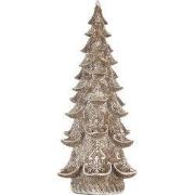 Clayre & Eef Decoratie Kerstboom 14x14x30 cm Bruin Kunststof
