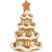 Clayre & Eef Kerstdecoratie Kerstboom 6x5x9 cm Bruin Keramiek