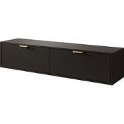 Meubella - TV-Meubel Silas - Zwart - 140 cm