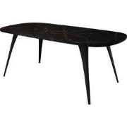 Meubella - Salontafel Flix - Zwart marmer - 120 cm