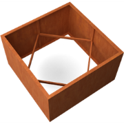 Artesa Rechthoekige plantenbak cortenstaal L140 x B140 x H80 cm