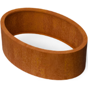 Ovalu Ovale plantenbak cortenstaal zonder bodem L120 x B80 x H40 cm
