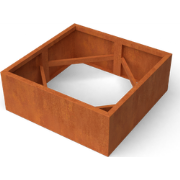Artesa Rechthoekige plantenbak cortenstaal L80 x B80 x H30 cm zonder b...