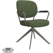 LABEL51 Eetkamerstoel Basel - Forest - Royal Boucle - Forest Metalen F...