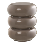 Beverly fiberglass ronde bijzettafel bruin - Ø 36 x 44 cm