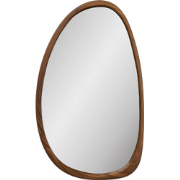 Adeline houtlook organische wandspiegel bruin - 65 x 39 cm