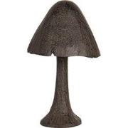 Clayre & Eef Decoratie Beeld Paddenstoel 7x7x13 cm Bruin Metaal
