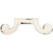 Clayre & Eef Handgreep 12x2x3 cm Wit Metaal