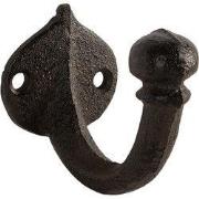 Clayre & Eef Wandhaak 4x7x6 cm Bruin Metaal