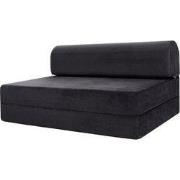 Verstelbare bank in fluweelstof L120 cm - MAGIC