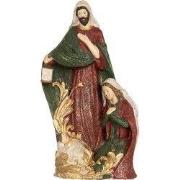 Clayre & Eef Kerstdecoratie Beeld Kerstgroep 15x10x27 cm Beige Kunstst...